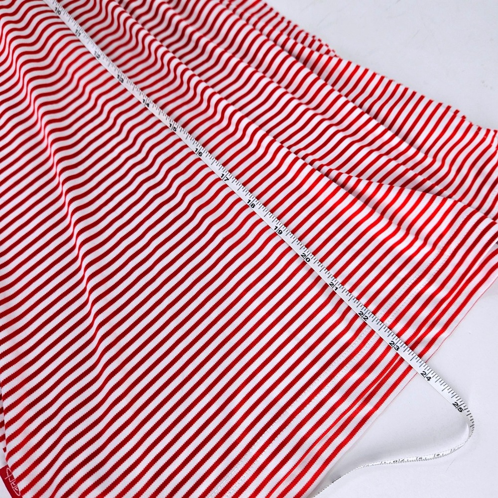 Garb Boys Red White Striped Polo Wicking Shirt Size Large 8-10 Golf Performance - Picture 5 of 9